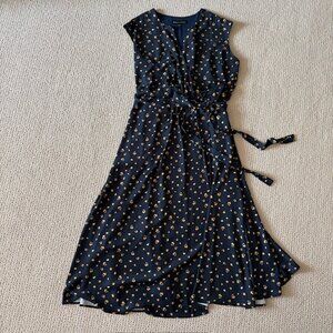 Jason Wu x ELOQUII Navy Poppy Wrap Dress with Pockets – Size 18